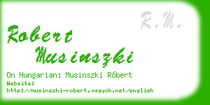 robert musinszki business card